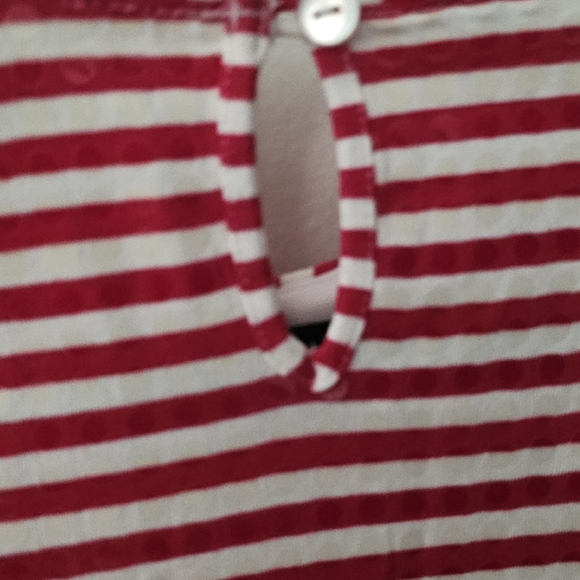 GIRLS BONNIE JEAN RED WHITE CANDY CANDY STRIPED SANTA DRESS  FAUX FUR SIZE  14 - Picture 7 of 8